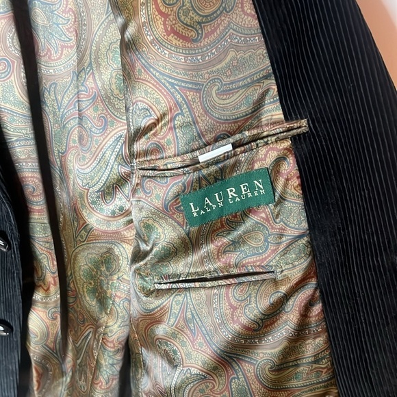 RALPH LAUREN BLACK CORDUROY MEN SUIT JACKET/Blazer. Size 46R - Picture 5 of 8